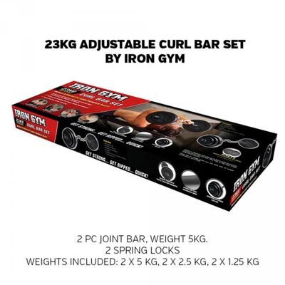 Iron Gym svaru stieņa komplekts, regulējams, 23 kg, IRG033