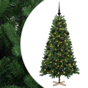 vidaXL Mākslīgā Ziemassvētku egle ar bumbiņu 120 cm 150 LED