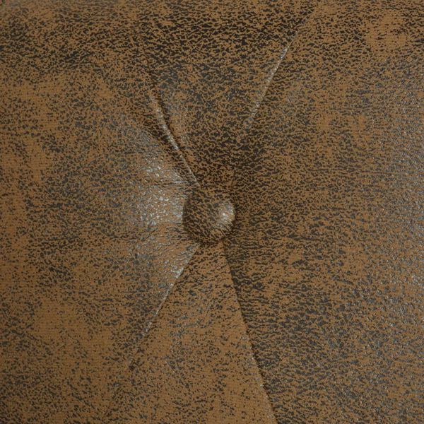 vidaXL divvietīgs Česterfīldas dīvāns, brūna mākslīgā āda