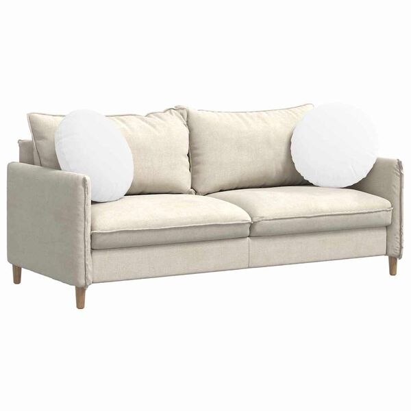 vidaXL Sēdvietas spilventiņi 2 pcs Balts &Oslash;50 x 19 cm audums