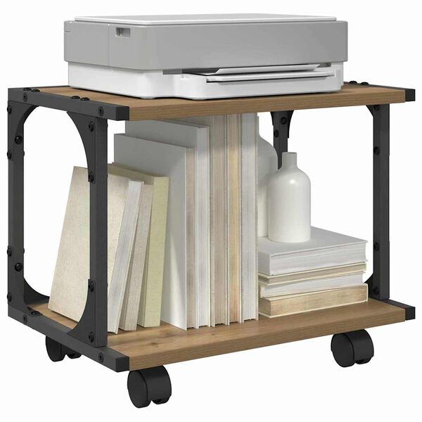 vidaXL Printera statīvs Artisānā ozols 41 x 28 x 33.5 cm