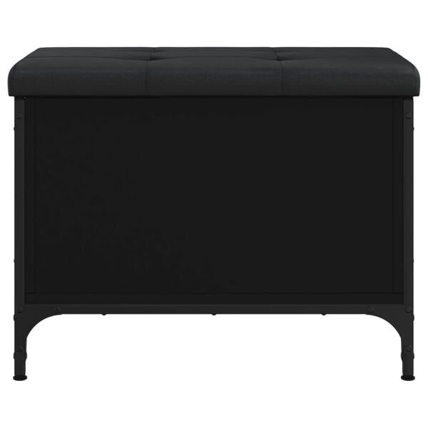 vidaXL uzglabā&scaron;anas sols, melns, 62x42x45 cm, inženierijas koks