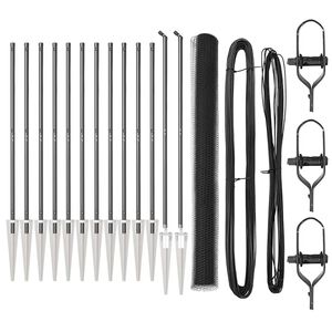 vidaXL Se&scaron;stūra žogs ar stabu 25 x 1,5 m PVC pārklāts tērauds Pelēka
