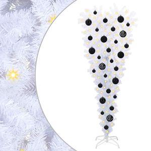 vidaXL Mākslīgā Ziemassvētku eglīte Balts 120 cm PVC un tērauds
