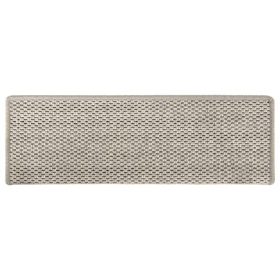 vidaXL kāpņu paklāji, 15 gab., pašlīmējoši, 65x21x4 cm, sudraba krāsā