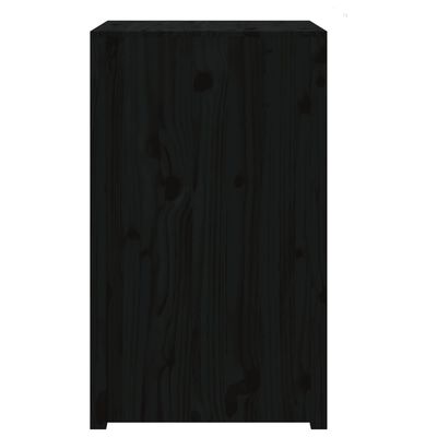 vidaXL āra virtuves skapītis, melns, 55x55x92 cm, priedes masīvkoks