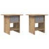 vidaXL Naktsgaldiņ&scaron; ar atvilktni 2 pcs Artisānā ozols 41 x 40 x 45 cm