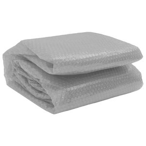 vidaXL baseina pārklājs, solārs, peldo&scaron;s, 381 cm, pelēks PE