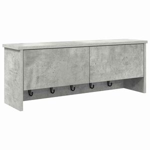 vidaXL Sienas pakaramais ar plauktu Betona pelēks 80 x 20 x 30 cm