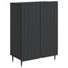 vidaXL Puse Melns 66 x 34,5 x 92 cm Inženierijas koks