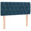 vidaXL gultas galvgalis, 100x7x78/88 cm, zils samts