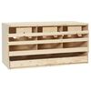 vidaXL vistu dē&scaron;anas ligzda, 3 nodalījumi, 72x33x38 cm, priedes koks