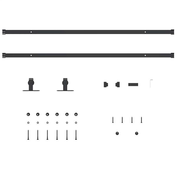 vidaXL bīdāmo skapju durvju komplekts 213 cm oglekļa tērauds
