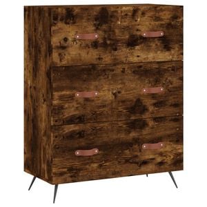 vidaXL atvilktņu skapītis, ozolkoka, 69,5x34x90 cm, inženierijas koks