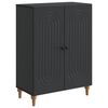 vidaXL Puse Melns 66 x 34,5 x 90 cm Inženierijas koks
