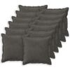 vidaXL Spilvenu pārvalks 12 pcs HOUTEN Tum&scaron;i pelēka 45 x 45 cm Samts