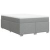 vidaXL atsperu gulta ar matraci, gai&scaron;i pelēka audums, 160x200 cm