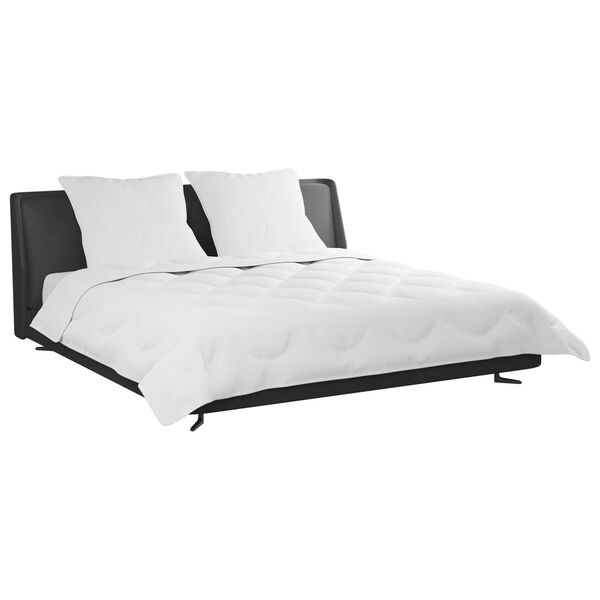 vidaXL Sega ar spilvenu 3 pcs Balts Mikro&scaron;ķiedra