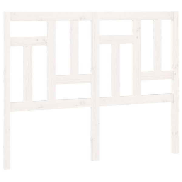 vidaXL gultas galvgalis, balts, 205,5x4x100 cm, priedes masīvkoks