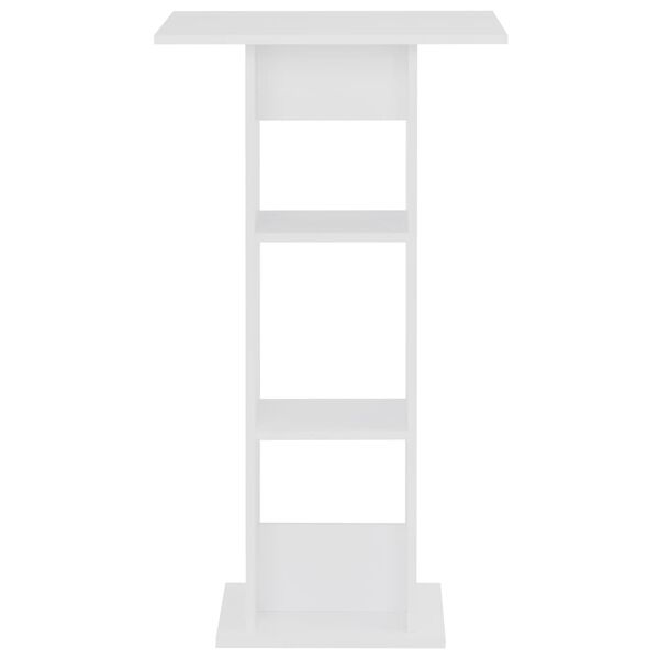 vidaXL bāra galds, 60x60x110 cm, balts