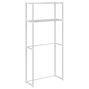 vidaXL Veļas ma&scaron;īnas plaukts Balts 70 x 27 x 136 cm Alumīnijs