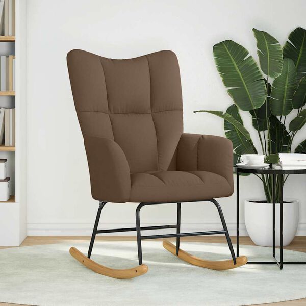 vidaXL &scaron;ūpuļkrēsls, brūns audums