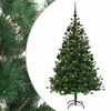 vidaXL Mākslīgā Ziemassvētku egle ar bumbiņu 150 cm 150 LED