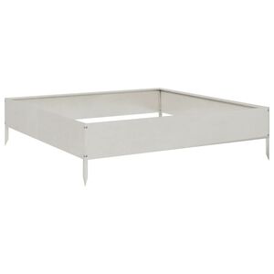 vidaXL augstā dārza puķu kaste, 100x100x26 cm, nerūsējo&scaron;s tērauds