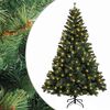 vidaXL Mākslīgā Saliekamā Ziemassvētku Egle 180 cm 300 LED Silti balts