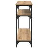 vidaXL Konsoles galds ar plauktu Artisānā ozols 100 x 29 x 75 cm