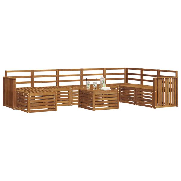 vidaXL Dīvāna komplekti Dabiska Cietā akācijas koks