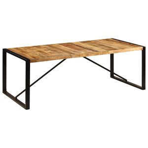 vidaXL virtuves galds, 220x100x75 cm, mango masvīkoks