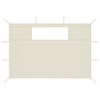 vidaXL dārza nojumes sānu sienas ar logiem, 2 gab., krēmkrāsā