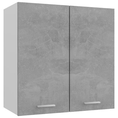 vidaXL piekarams skapītis, betona pelēks, 60x31x60 cm, skaidu plāksne