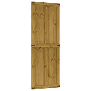 vidaXL &Scaron;ķūņa durvis CORONA 70 x 210 cm Priedes masīvkoks Medus Brūns