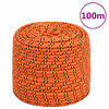 vidaXL laivu virve, oranža, 10 mm, 100 m, polipropilēns