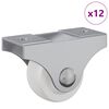vidaXL Ritenis 12 pcs Balts 42 x 11,5 x 29 mm Dzelzs