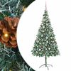 vidaXL Mākslīgā Ziemassvētku eglīte Zaļa 210 cm PVC un tērauds