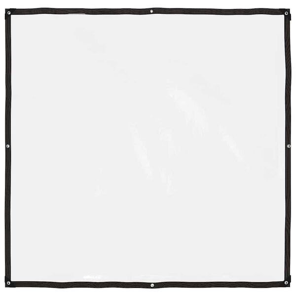 vidaXL caurspīdīgs brezents ar cilpiņām, 2x2 m, polietilēns