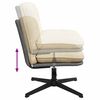 vidaXL biroja krēsls, krēmkrāsas audums