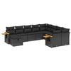 vidaXL Patio Sofa Set 8-vietīgs Black