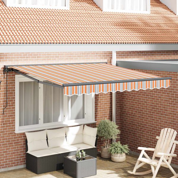 vidaXL Izvelkams jumtiņ&scaron; Zila un oranža 350 x 250 cm