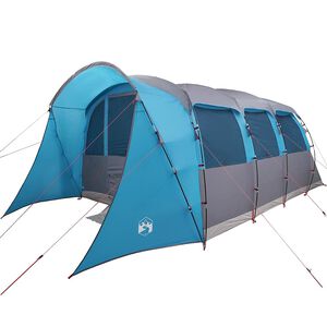 vidaXL Ģimenes telts ar jumtu Zila un pelēka 576 x 325 x 213 cm