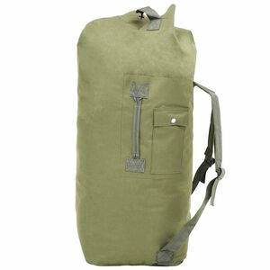 vidaXL ceļojuma soma, armijas stils, 85 L, olīvu zaļa