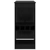 vidaXL Bāra galds ar plauktu Melns ozolkoks 90 x 47.5 x 103.5 cm