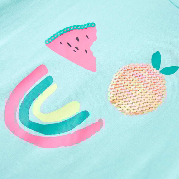 Bērnu T-krekls, gaiša piparmētru, 116