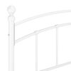 vidaXL gultas rāmis, balts metāls, 180x200 cm