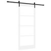 vidaXL Slīdo&scaron;ās durvis ORKDAL Balts un melns 93 x 211 cm