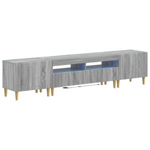 vidaXL 3 daļu LED TV skapītis ARNHEM 3 gab. Pelēks Sonoma