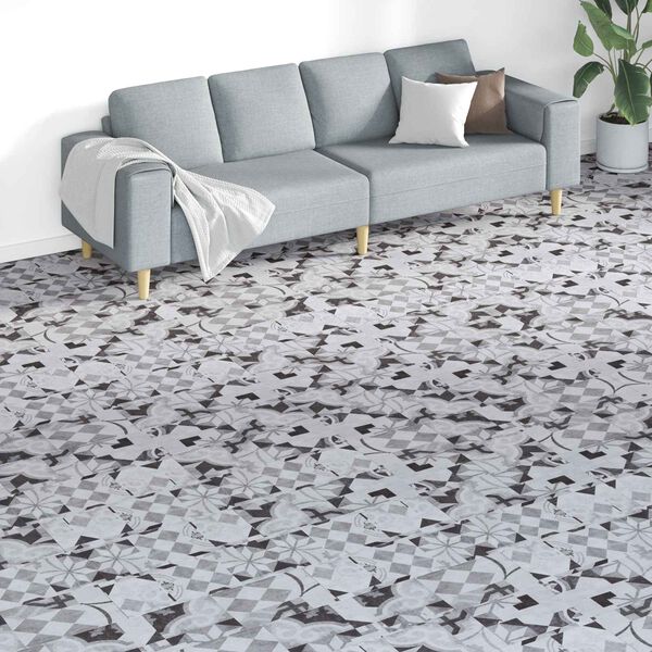 vidaXL Grīdas dēļi 18 pcs Pelēks 5,26 m&sup2; PVC